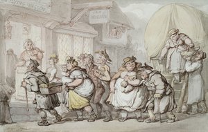 Das Woolpack Inn: Ankunft des "The Flying Waggon" von Thomas Rowlandson