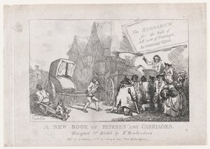 Titelseite: Ein neues Buch über Pferde und Kutschen, oder, Das Rhedarium zum Verkauf aller Arten... von Thomas Rowlandson