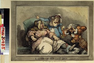 Eine Kupplerin auf ihrem letzten Bein von Thomas Rowlandson