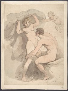 Venus, Anchises und Amor von Thomas Rowlandson