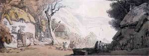 Blick von den Klippen, die Mumbles, Südwales von Thomas Rowlandson