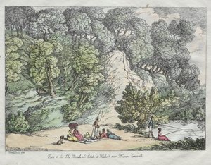 Ansicht des Anwesens von Sir John Moreshead in Blisland bei Bodmin, Cornwall, 1805