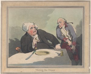 Warten auf das Abendessen, 5. November 1792 von Thomas Rowlandson