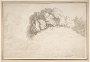 Bewaldeter Hang mit Hirschen von Thomas Rowlandson
