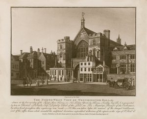 Die Nordwestansicht der Westminster Hall von Thomas Sandby