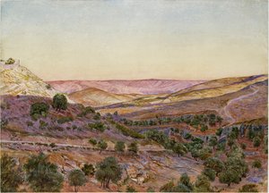 Die Hügel von Moab und das Tal von Hinnom, 1854