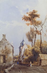 Ansicht einer Dorfstraße, Waterloo von Thomas Shotter Boys