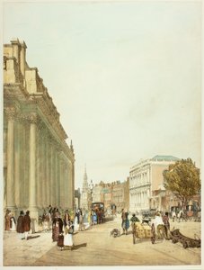 Handelskammer, Whitehall, von der Downing Street, Platte acht aus Originalansichten von London wie es ist von Thomas Shotter Boys