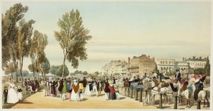 Hyde Park in der Nähe des Crosvenor Gate, Tafel sechzehn aus Originalansichten von London wie es ist von Thomas Shotter Boys