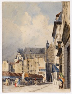 Die Rue des Prouvaires und die Kirche Saint-Eustache von Thomas Shotter Boys
