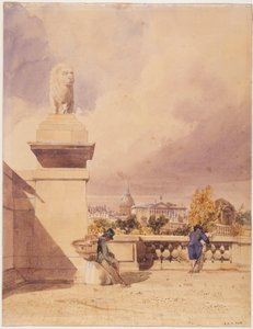 Die Pont de la Concorde und die Abgeordnetenkammer, von der Terrasse der Tuilerien aus gesehen von Thomas Shotter Boys