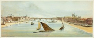 London Bridge, von der Southwark Bridge, Tafel vier aus Originalansichten von London wie es ist