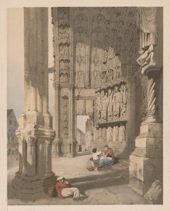 Malerische Architektur in Paris, Gent, Antwerpen, Rouen usw.: Südportal der Kathedrale von Chartres
