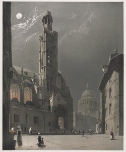 Malerische Architektur in Paris, Gent, Antwerpen, Rouen: St. Etienne du Mont und das Pantheon, Paris