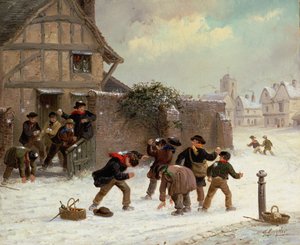 Schneeballschlacht