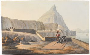Das Gouverneurs-Häuschen auf dem Felsen von Gibraltar, März 1827 (Aquarell)