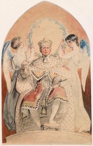 George III., König von England (1738-1820), auf dem Thron von Thomas Stothard