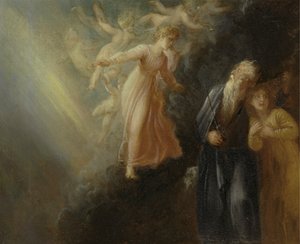 Prospero, Miranda und Ariel, aus "Der Sturm," Akt I, Szene ii