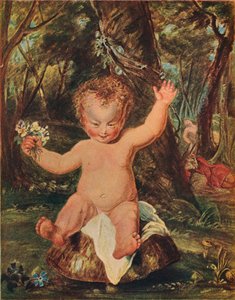 Puck, nach einer Aquarellzeichnung von Stoddart, nach Reynolds, 1789, 1903 von Thomas Stothard