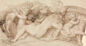 Reliefentwurf für einen silbernen Salzstreuer von Thomas Stothard