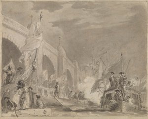 Westminster Bridge und die königliche Barke (Die königliche Barke und Westminster)