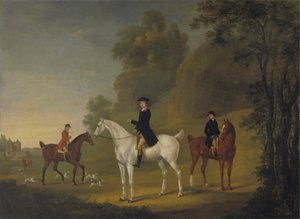 Lord Bulkeley und seine Harriers, sein Jäger John Wells und Whipper-In R. Jennings von Thomas Stringer