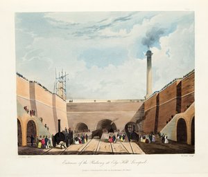 Eingang der Eisenbahn in Edge Hill, Liverpool, 1831