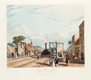 Wasseraufnahme in Parkside, Liverpool und Manchester Railway, 1833