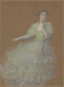 Grün und Gold, ca. 1923-1926 von Thomas Wilmer Dewing