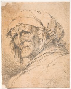 Kopf einer alten Frau von Thomas Worlidge