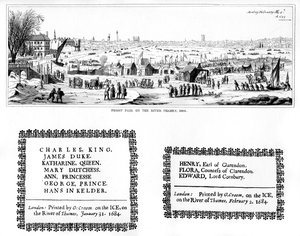 Frostmesse auf der Themse und Druckproben, Februar 1684, 1840 von Thomas Wyck
