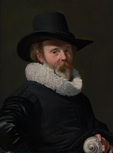 Porträt eines Mannes mit einer Muschel von Thomas de Keyser