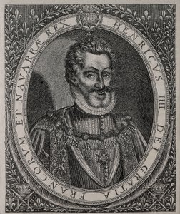 Porträt von HENRI IV. von Frankreich und Navarra (1553-1610), Gravur von Tomas de Leu (16. Jahrhundert) von Thomas de Leu