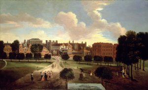 Blick auf die alte Horse Guards Parade vom St. James Park
