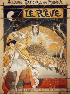 Plakat für Le Reve, Ballett von Alfred-Edouard Blau und Joseph Hansen, Musik von Leon Gastinel, Academie Nationale de Musique, Paris, veröffentlicht von Hartmann, Paris von Théophile Alexandre Steinlen