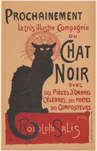 Prochainement la très illustre Compagnie du Chat Noir (Plakat für die Gesellschaft der Schwarzen Katze) von Théophile Alexandre Steinlen