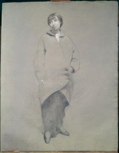 Junge Frau im Mantel von Théophile Alexandre Steinlen