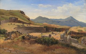 Die Ruinen des antiken Theaters in Tusculum, Italien von Thorald Brendstrup