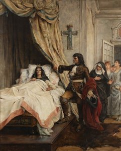 Peter der Große besucht Madame de Maintenon im Jahr 1717, Ende des 19. Jahrhunderts