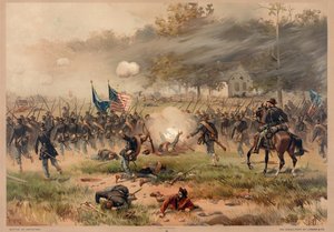 Schlacht von Antietam, veröffentlicht von L. Prang & Co. von Thure de Thulstrup