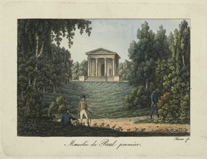 Der Tempel von Paul I. oder das Mausoleum von Paul I. im Park von Pawlowsk, 1810er Jahre