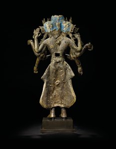 Ekadashalokeshvara-Statue von Tibetan School