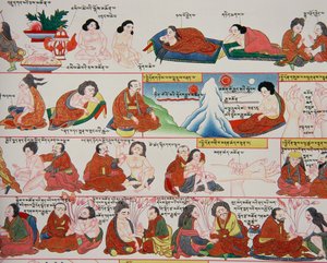 Manuskript über tibetische Medizin von Tibetan School