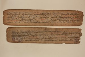 Milarepa baut Türme für Marpa, ca. 1400-99 von Tibetan School