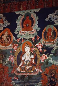 Wandgemälde, die Gottheiten darstellen, Potala-Palast (Unesco-Weltkulturerbe)