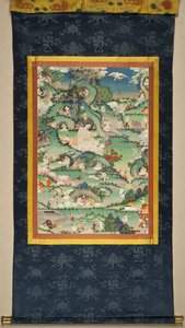 Eine Szene aus dem Leben von Milarepa (Thangka) von Tibetan culture