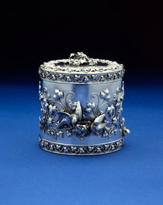 Zylindrische Schachtel von Tiffany & Co, ca. 1870-185 von Tiffany and Company