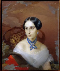 Porträt von Natalia Puschkina Lanskaya (Natalia Nikolajewna Gontscharowa) von Timofei Andreyevich Neff