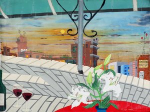 Lilie mit Gesellschaft von Timothy Nathan Joel