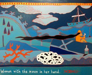 Frau mit dem Mond in ihrer Hand, 2011